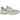 Asics Gel-Venture 6 Clay Grey Cream baskets vue latérale avec empeigne en mesh beige, renforts gris et semelle extérieure robuste pour le trail.