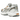 Asics GT-2160 White Orange Lily baskets dans une vue latérale avec tige en mesh blanc, détails argentés et accents orange éclatants.