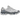 Asics Gel-NYC Glacier Grey Gravel baskets vue latérale, tige en mesh gris, superpositions synthétiques, rayures Asics et semelle intermédiaire Gel