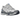 Asics Gel-NYC Glacier Grey Gravel baskets vue latérale avec tons gris, empeigne en mesh respirant et semelle travaillée