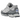 Asics Gel-NYC Glacier Grey Gravel baskets vue latérale avec des nuances de gris, une empeigne en mesh, des détails synthétiques et une semelle amortissante