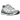 Asics Gel-NYC White Glacier Grey baskets profil latéral en mesh blanc et gris avec logo argenté détaillé, lacets et semelle en caoutchouc