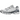 Asics Gel-NYC White Glacier Grey baskets vue latérale avec empeigne en mesh blanc, détails en cuir gris et semelle à technologie Gel