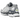 Asics Gel-NYC White Glacier Grey baskets en vue latérale inclinée avec détails en maille blanche, superpositions grises et semelle amortissante
