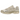 Asics Gel-Nyc Cream Fossil baskets en vue latérale avec une empeigne en mesh crème, des superpositions en daim et une épaisse semelle blanche.