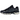 Asics Gel-NYC Midnight Midnight baskets vue latérale avec mesh bleu marine, détails en cuir et semelle en caoutchouc amortissante