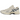 Asics Gel-Kayano 20 Cream Independence Blue baskets vue latérale avec tige crème et bleue, laçage détaillé et semelle amortissante