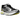 Asics Gel-Kayano 14 Black Lemon Spark baskets en profil avec tige en mesh noir, détails argentés et la bande jaune emblématique le long du côté.
