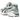 Asics Gel-Kayano 14 White Fjord Grey baskets vue latérale avec mesh blanc, détails argentés et bandes signature grises sur le côté