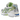 Asics Gel-Kayano 14 Sprite baskets vue sous un angle avec maille blanche, détails argentés et accents vert vif le long de la semelle.