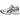 Asics Gel-Kayano 14 White Graphite Grey baskets vue latérale avec empeigne en mesh blanc, détails en cuir gris et semelle amortissante robuste