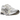 ASICS Gel-Kayano 14 White Ivory baskets de profil avec une empeigne en mesh blanc, des détails ivoire et des lacets