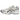 ASICS Gel-Kayano 14 White Ivory baskets vue sous angle avec une tige en mesh blanc et ivoire et des accents argentés