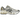 Asics Gel-Kayano 14 Birch Pure Silver baskets vue latérale avec logo argenté détaillé et empeigne blanche en mesh et matériaux synthétiques