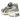 Baskets Asics Gel-Kayano 14 Oyster White Steeple Grey vue angulaire avec tige en mesh blanc, détails gris et semelle intercalaire classique.