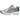 Asics Gel-Kayano 14 Dried Leaf Green Pure Silver baskets vue latérale avec empeigne en maille vert olive, détails argentés et semelle intermédiaire.
