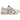 Asics Gel-NYC 2055 Cream Carbon baskets vue latérale avec mesh crème et empiècements en nubuck avec détails noirs et reflets argentés.