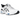 Asics Gel-NYC Utility White Black baskets vue latérale avec mesh blanc, détails en cuir noir et semelle intermédiaire amortissante dans des tons gris et noir.