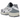 Asics Gel-DS Trainer 14 White Pure Silver baskets vue latérale avec mesh blanc, détails argentés et laçage classique.
