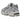 ASICS Gel-1130 Glacier Grey Pure Silver baskets de profil avec une tige en mesh gris, des détails argentés et des lacets