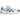 Asics Gel-1130 White Rainy Lake baskets en vue latérale avec empeigne en mesh blanc, détails gris, rayures argentées et semelle robuste.