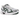 ASICS Gel-1130 White Forest Night baskets en profil lateral avec une tige en mesh blanc, des details argentes et des superpositions vert foret