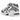 ASICS Gel-1130 White Forest Night baskets en vue laterale avec une tige en mesh blanc, des details argentes et des empiecements verts