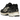 Asics Gel-NYC Black Cream baskets vue latérale avec une combinaison de mesh noir, détails en cuir et une semelle amortissante crème
