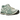 Asics Gel-Kayano 12.1 Kith Cream Sage baskets vue latérale avec empeigne en mesh crème, détails verts, semelle intermédiaire blanche et laçage technique.