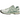Asics Gel-Kayano 12.1 Kith Cream Sage baskets vue latérale avec empeigne en maille crème, détails verts, semelle amortissante et logo signature.
