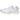 Baskets Asics Gel-Cumulus 16 White vue de profil avec empeigne en mesh blanc, détails argentés et la semelle Gel classique à amorti