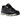 Asics Gel-NYC Black Black baskets vue latérale avec empeigne en mesh noir, détails en daim, logo sur le côté et une semelle intermédiaire ton sur ton.