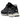 Asics Gel-NYC Black Black baskets vue latérale avec empeigne en mesh noir, superpositions synthétiques et semelle intermédiaire noire.
