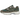 Asics Gel-NYC Grove Olive Canvas baskets en vue inclinée avec tige en mesh olive, détails en cuir beige et une semelle en gomme noire et blanche
