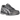 Asics Gel-NYC 2055 Carbon Cement Grey baskets vue latérale avec une empeigne détaillée grise et noire, lacets et semelle en caoutchouc robuste.