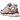 Asics Gel-NYC Cream Sweet Pink baskets vue latérale avec empeigne en mesh beige, empiècements crème, détails rose vif et semelle en gomme