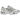 Asics Gel-NYC White Grey Midnight baskets vue latérale avec mesh blanc, empiècements en suède gris, détails bleu marine et semelle épaisse