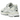 Asics Gel-NYC Cream Pure Silver baskets vue latérale élégante avec mesh crème, détails argentés et semelle intermédiaire amortissante.