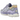 Asics Gel-NYC Piedmont Grey Bluebell baskets en vue latérale avec empeigne en textile gris, détails bleu clair et semelle amortissante