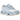 Asics Gel-NYC Airy Blue Stone Wash baskets vue latérale montrant une tige en mesh bleu, des détails texturés et une semelle intermédiaire Gel amortie