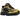 Asics Gel-NYC 2.0 SSHS HAL STUDIOS Architecture of Everyday Life Sulphur baskets vue latérale avec empeigne en maille jaune et détails en cuir beige