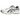 Asics Gel-Kayano 14 JJJJound White Navy baskets vue latérale avec empeigne en mesh blanc, détails bleu marine et semelle intermédiaire amortissante