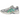Asics Gel-Cumulus 16 Tomo Summit Exclusive Cream Malachite Green baskets vue latérale avec mesh crème et détails verts sur la semelle.