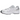 Asics Gel-1130 White Cosmos baskets en vue latérale avec empeigne en mesh blanc, détails argentés, lacets bleus et semelle en caoutchouc.