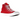 Converse Chuck Taylor All Star Hi Red baskets en vue laterale avec tige en toile rouge, semelle blanche et ecusson