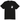 Stussy Tee 8ball Black baskets vue de face en coton noir avec le logo emblématique de boule 8 blanc imprimé au centre de la poitrine