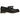 Dr. Martens Adrian Loafer Black baskets vue de profil en cuir lisse noir avec pompons caractéristiques et coutures jaunes classiques sur la semelle.