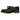 Dr. Martens Adrian Loafer Black baskets en vue latérale avec cuir lisse noir, franges décoratives et surpiqûres jaunes emblématiques