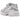 ASICS Gel-1130 Blush Pure Silver baskets de profil avec une tige en mesh rose, des details argentes et une semelle blanche