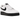 Nike Air Force 1 Low '07 White Black baskets de profil avec une tige en cuir blanc, un swoosh noir et une semelle classique